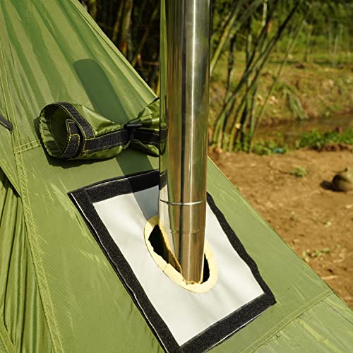 SoloWilder Wood Stove Pipe 2.36inch Thickened Straight Chimney Flue for Camping Stove Exhaust Lengthen 32cm/12.6inch - Image 2