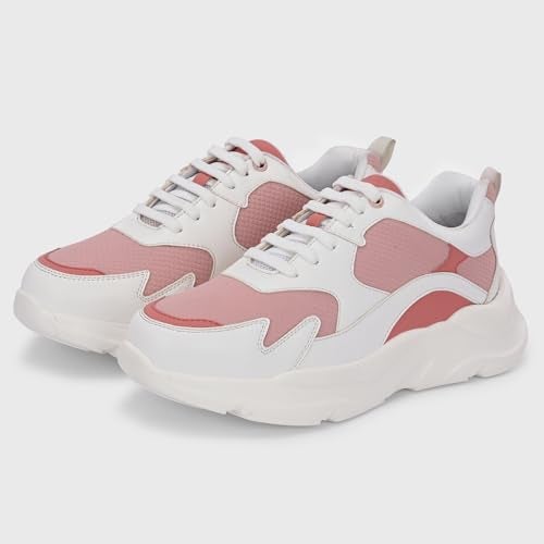 Centrino Women Chunky Sneaker | Cushioned Insole for Comfort | Stylish Lace-Up Design | Perfect for Casual Shoe for Girls - Image 3