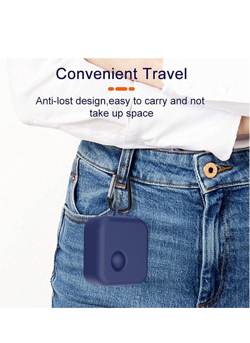 Generic - Silicone Case for Nothing Ear(1) Earbuds CaseShockproof Rugged Silicone Protective Case Cover Shell for Nothing Ear(1) Case with Carabiner (Blue) - Image 1