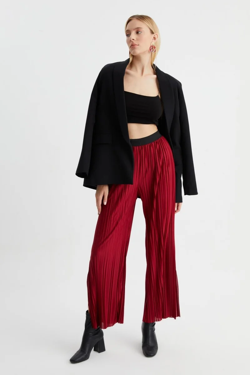الكسندر جاردي Slit High Waist Trousers (B22-118B)