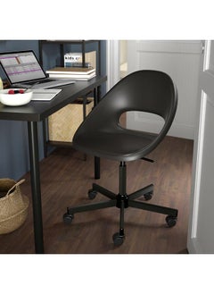 Zaboon Swivel chair, dark grey/black  - Image 3