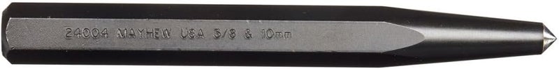 Mayhew Tools 24004 Center Punch, 3/8" - 10 mm x 6-1/4", Black Oxide Finish - Image 1