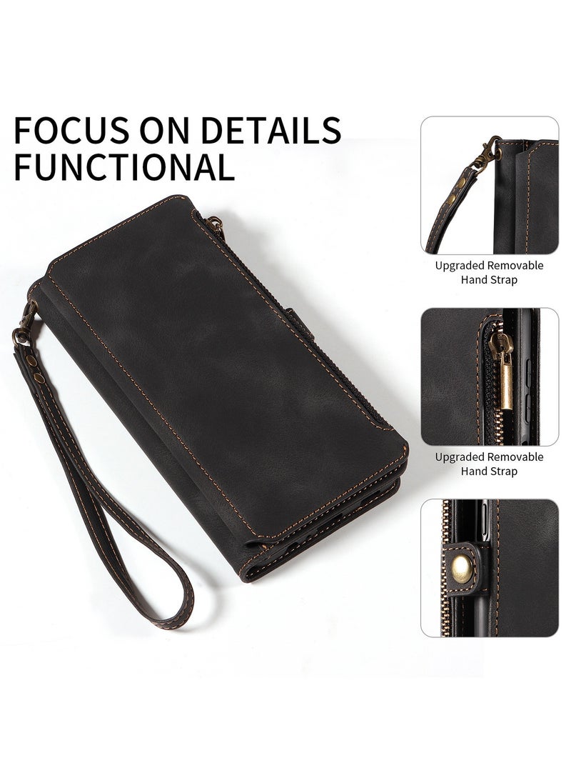 X-level Leather Case Cover for Redmi note 12 Pro Flip Wallet with Card Holder kickstand Magnetic Shockproof Dustproof Comfortable Touch Closure PU Leather Protective Back Cover protector Accessory  - Image 3