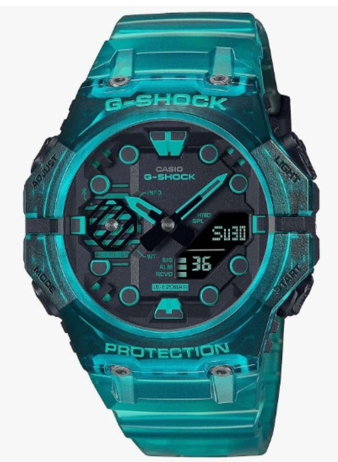 Casio G-Shock Men's GAB001G-2A Green Transparent Analog-Digital Watch, One Size - Image 1
