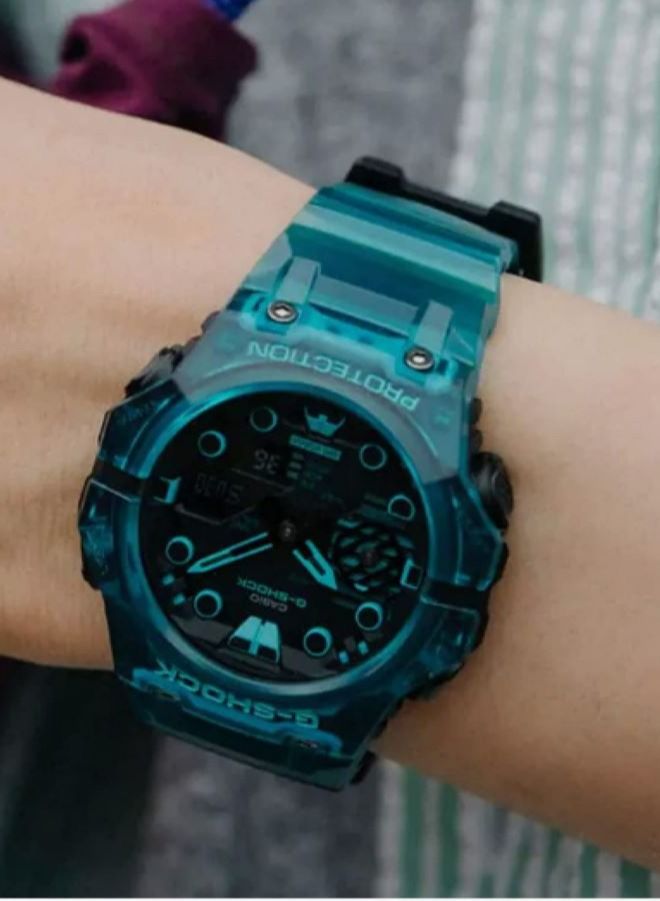 Casio G-Shock Men's GAB001G-2A Green Transparent Analog-Digital Watch, One Size - Image 3