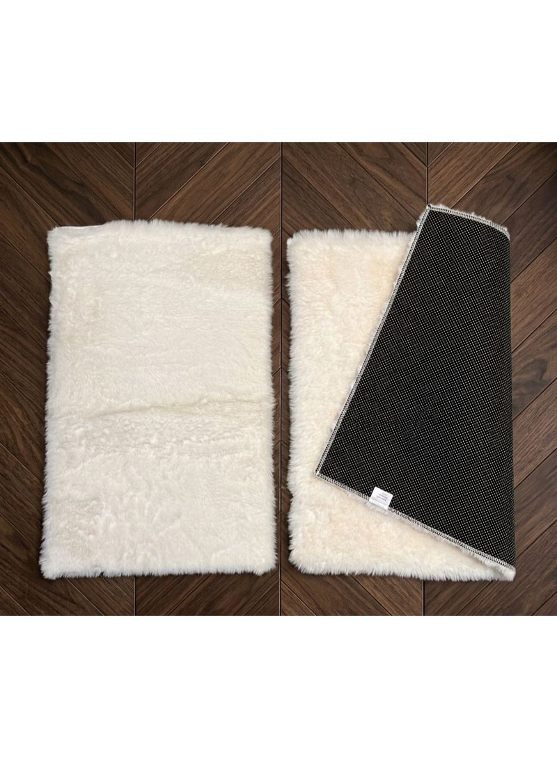 High‑quality fur small rug with a luxurious soft feel Made from ultra‑plush fibers for maximum comfort Non‑slip backing keeps the rug firmly in place Anti‑allergic material safe for sensitive skin Durable construction that stays fluffy and elegant Perfect for bedrooms, living rooms, and cozy corners - Image 2