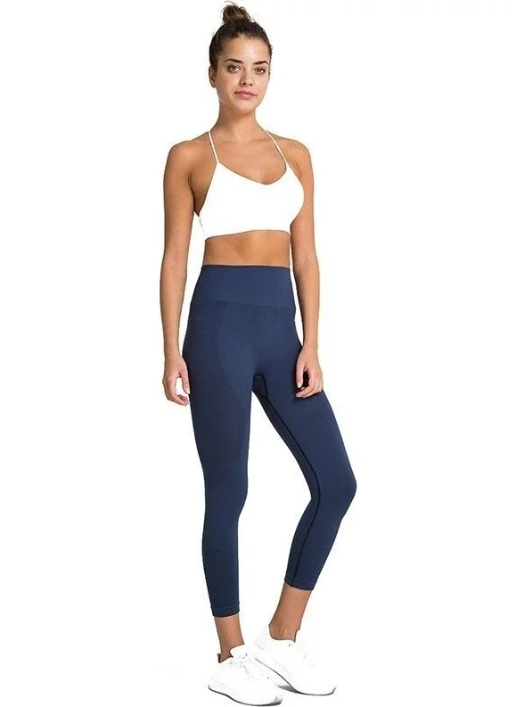 Jerf Gela High Waist, Flexible and Lifting Sports Tights Navy Blue