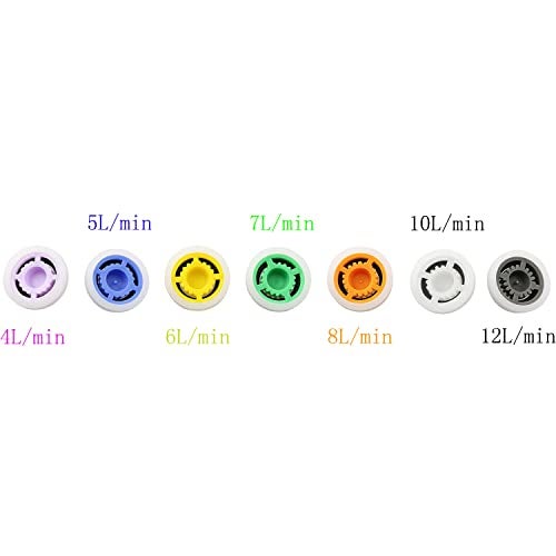 TAODAN Water Flow Restrictor TAODAN 7PCS 7Sizes 1.2/1.5/1.8/2/ 2.2/2.5/3.0 GPM Shower Head Flow Control Valves, Shower Flow Reducer Limiter, Water Flow Saver Adapter Set - Image 5