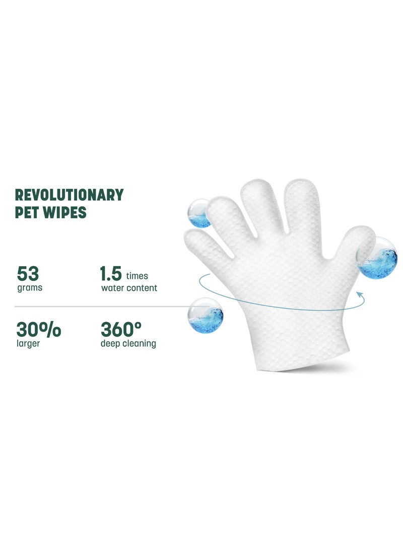 owocare Pet Wipes Glove Unscented 5pics - Image 2