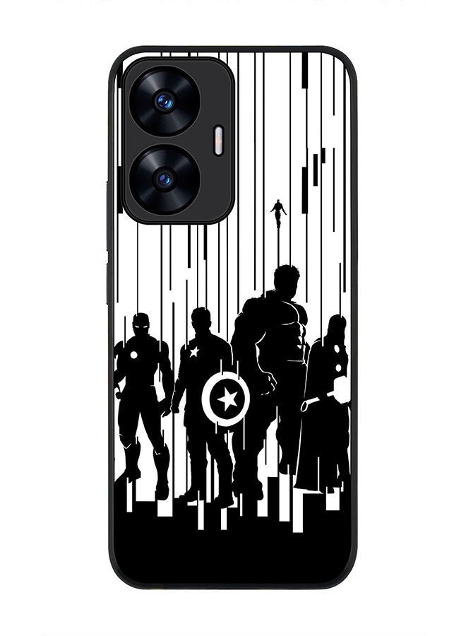 Stylizedd Rugged Black edge case for Realme C55 4G Slim fit Soft Case Flexible Rubber Edges Anti Drop TPU Gel Thin Cover -  Reigning Glory - Image 1