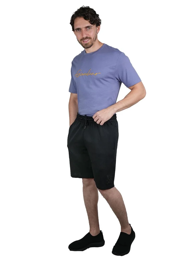 جيوردانو شورت رجالي بقصة عادية من القطن المحبوك