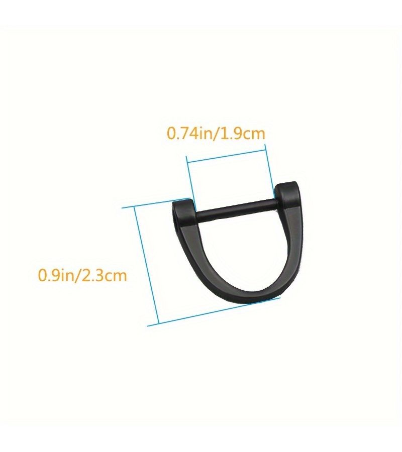 Golden 2pcs D Ring Horseshoe Shape U Shape D Rings for DIY Craft Purse Keychain Accessories - Image 5