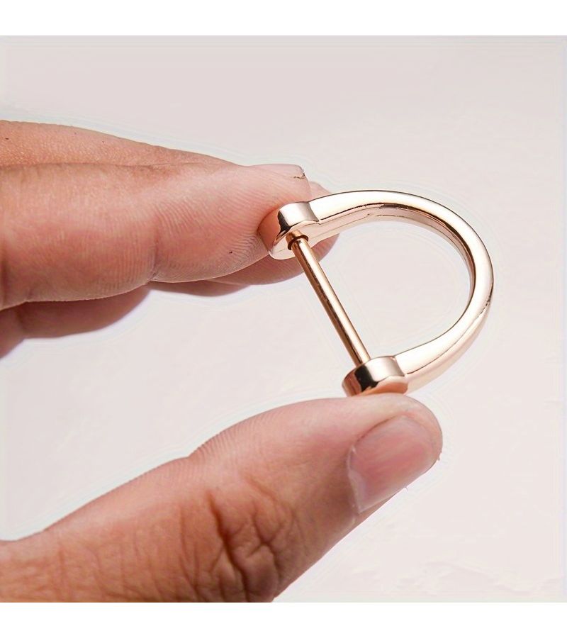 Golden 2pcs D Ring Horseshoe Shape U Shape D Rings for DIY Craft Purse Keychain Accessories - Image 4