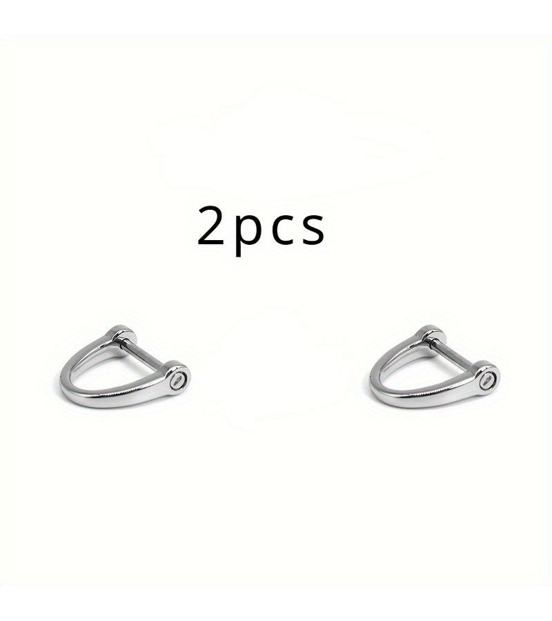 Golden 2pcs D Ring Horseshoe Shape U Shape D Rings for DIY Craft Purse Keychain Accessories - Image 3