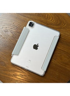 For Apple Ipadair6 Protective Shell Pro No Slot 10 Generation 10.9 Acrylic 12.9 Anti-bending Buckle Y-fold-Color:128 [y Folded Buckle | One-piece Ice Crystal] Gray-Applicable Models:Ipad Air6/ipad Air7 ( 11inch )