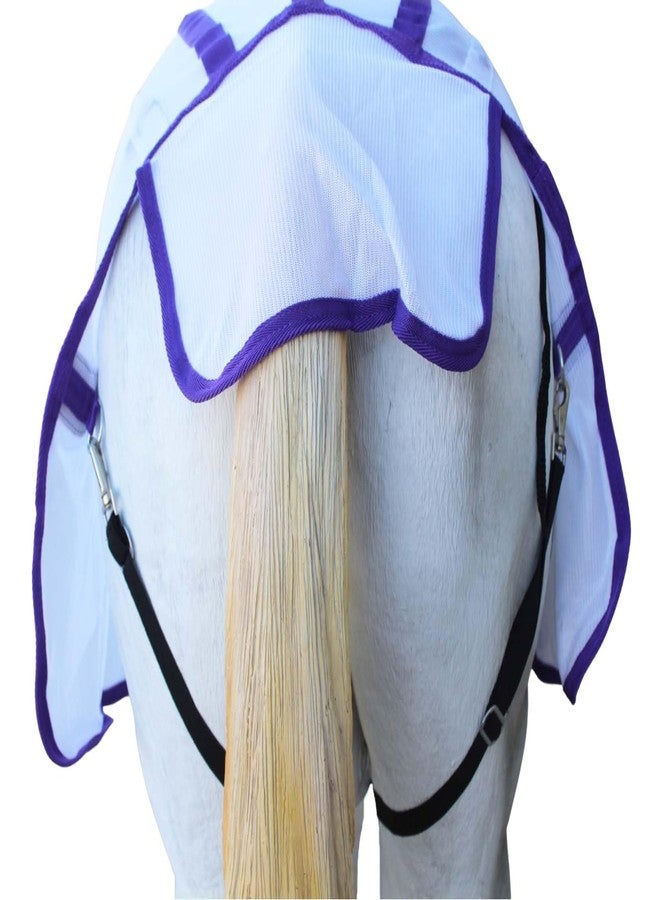 Challenger 66" Horse Summer Mesh Scrim Sheet Full Neck FlySheet Bellyband Purple 73102 - Image 5