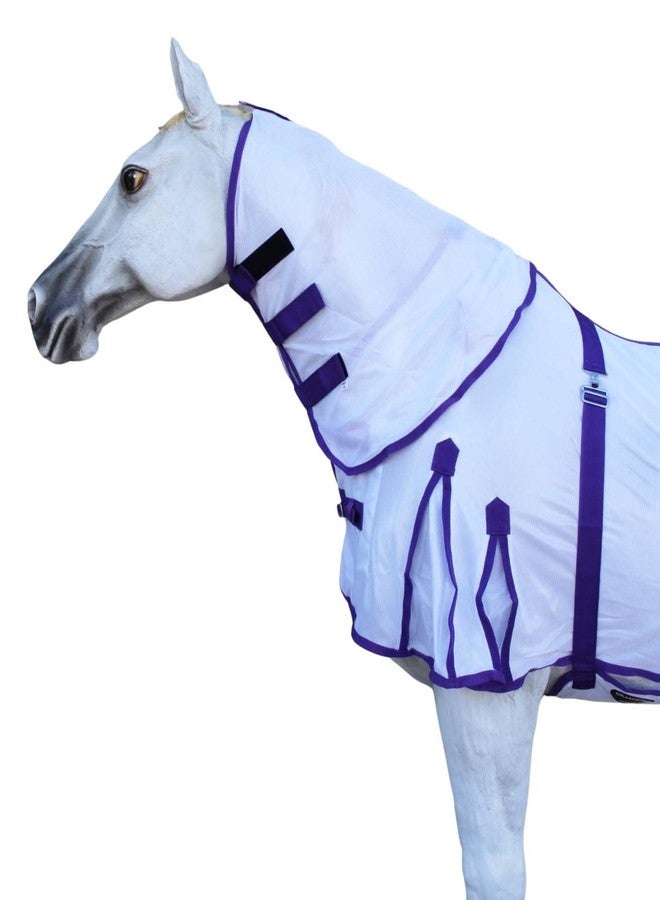 Challenger 66" Horse Summer Mesh Scrim Sheet Full Neck FlySheet Bellyband Purple 73102 - Image 2