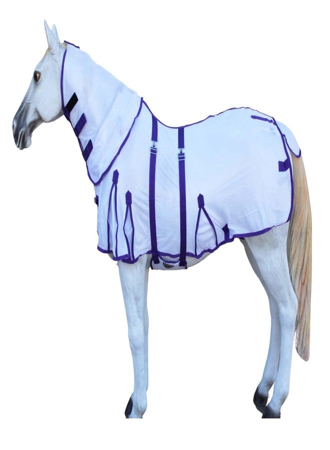 Challenger 66" Horse Summer Mesh Scrim Sheet Full Neck FlySheet Bellyband Purple 73102 - Image 1