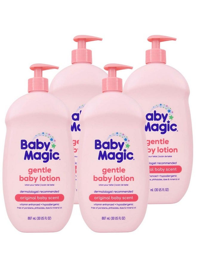 Baby Magic - Gentle Baby Lotion | 30 Fl Oz (Pack Of 4) | Vitamins & Aloe | Free Of Parabens, Phthalates, Sulfates And Dyes - Image 1