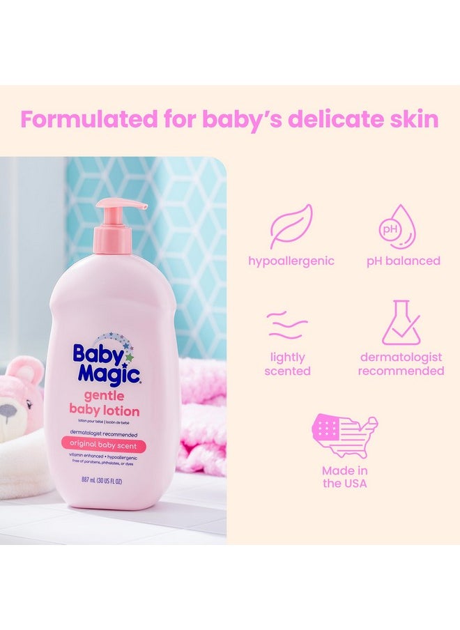 Baby Magic - Gentle Baby Lotion | 30 Fl Oz (Pack Of 4) | Vitamins & Aloe | Free Of Parabens, Phthalates, Sulfates And Dyes - Image 1