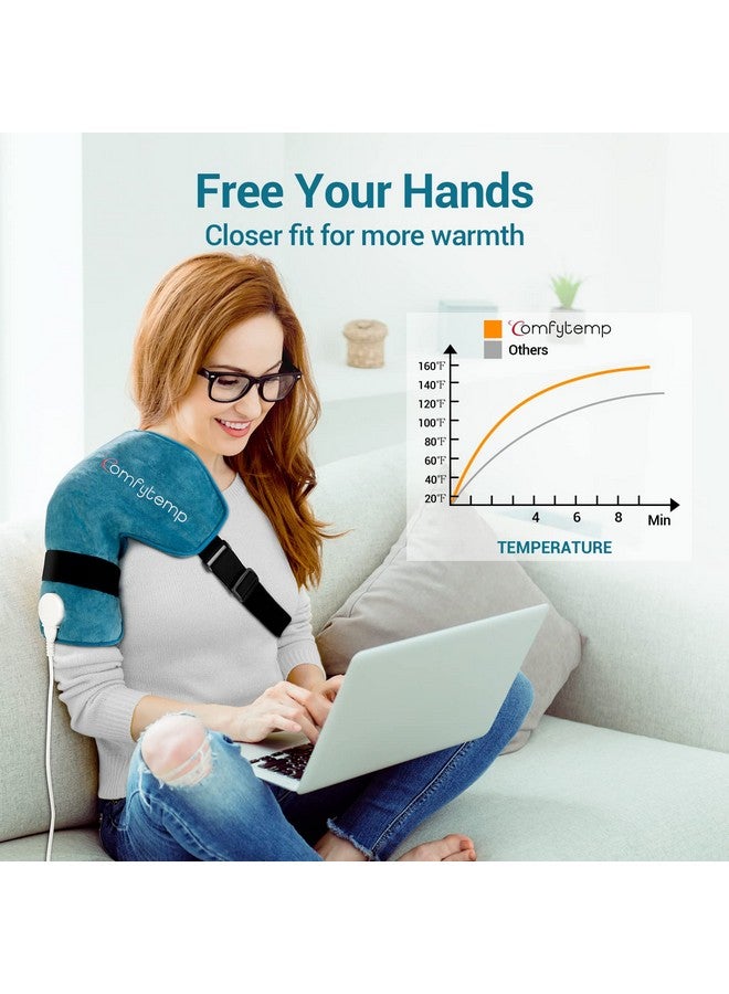 Comfytemp Comfytemp Shoulder Heating Pads for Rotator Cuff Pain Relief - FSA HSA Eligible Heated Shoulder Brace for Frozen Shoulder Heat Wrap, Mothers Day Gifts for Mom Women Wife, 3 Heat Settings, 2H Auto-Off  - Image 2