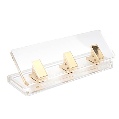 russell+hazel Acrylic Mini Hole Punch, Clear with Gold-Toned Hardware, 8.5” x 2.75” x 2.75” - Image 4