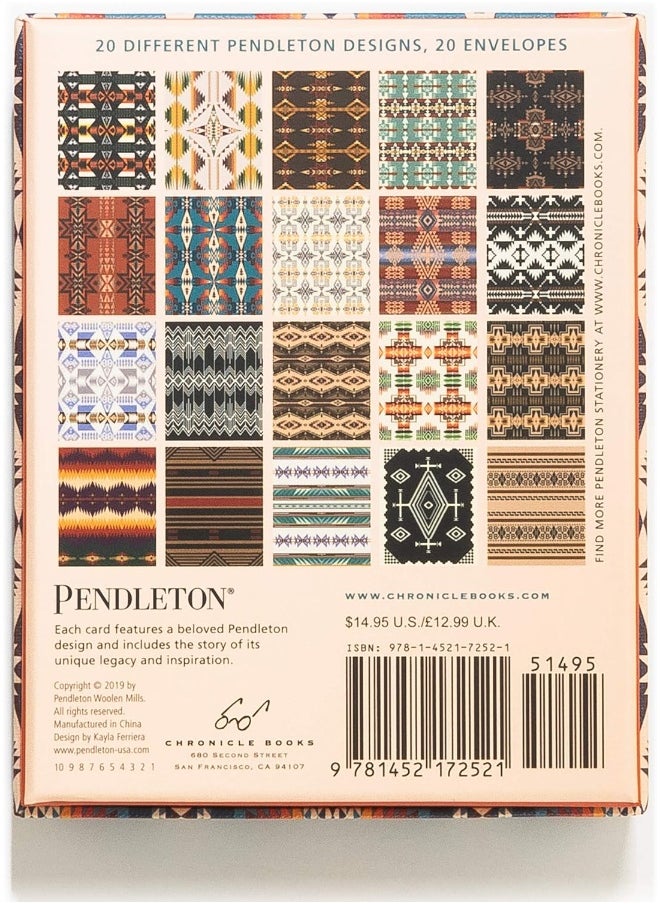 Chronicle Books The Art of Pendleton Notes: 20 Notecards and Envelopes  - Image 1