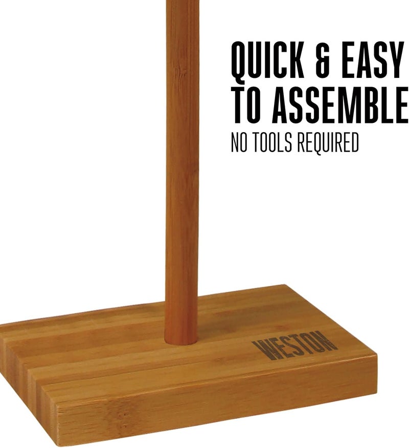 Weston Bamboo Pasta Drying Rack 530201 10 Drying Arms 16 Tall 14 Wide Stores Flat - Image 4