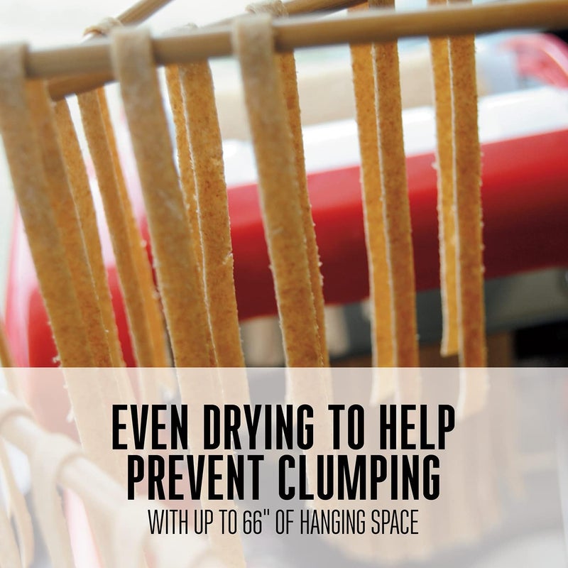 Weston Bamboo Pasta Drying Rack 530201 10 Drying Arms 16 Tall 14 Wide Stores Flat - Image 3