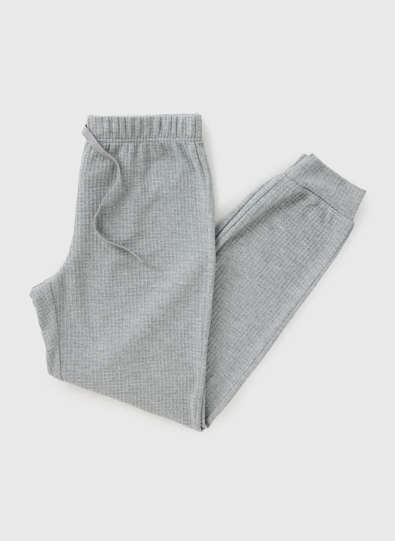 Matalan Grey Waffle Pyjama Bottoms