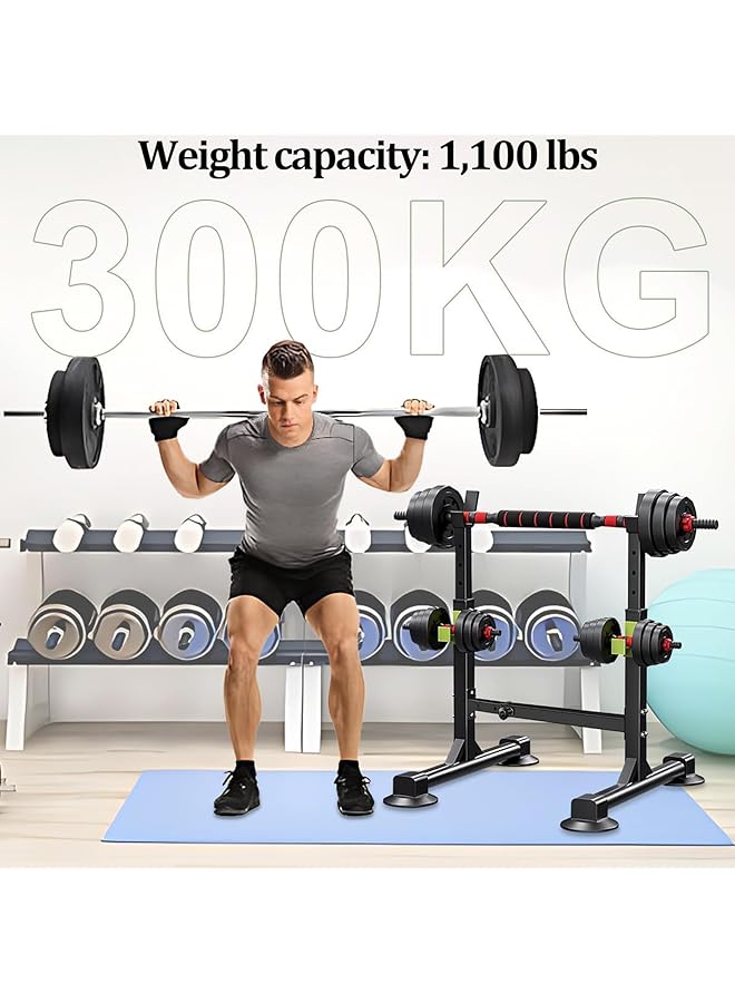 MANYUK Squat Rack Adjustable Power Rack Bench Press Rack Barbell Rack Stand for Home Gym Strength Training Fitness Workout 230kg Max Load - Image 5