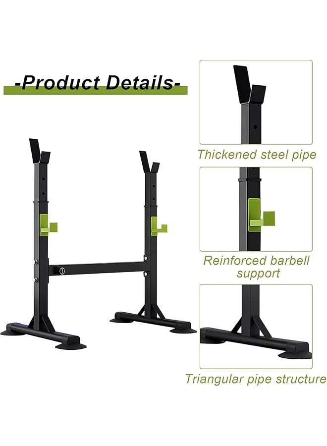 MANYUK Squat Rack Adjustable Power Rack Bench Press Rack Barbell Rack Stand for Home Gym Strength Training Fitness Workout 230kg Max Load - Image 2
