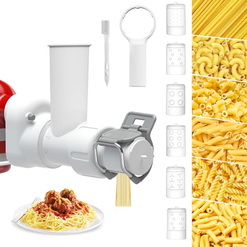 ZACME Pasta Maker Attachment for Kitchenaid Stand Mixer with 6 Different Shapes of Pasta Outlet, Durable Kitchenaid Accessories and Attachments, Dishwasher Safe - Image 1