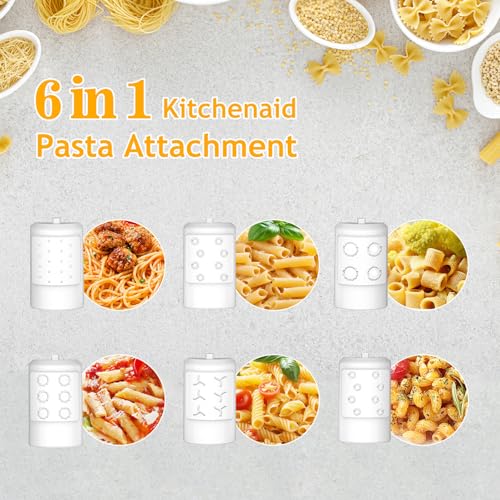 ZACME Pasta Maker Attachment for Kitchenaid Stand Mixer with 6 Different Shapes of Pasta Outlet, Durable Kitchenaid Accessories and Attachments, Dishwasher Safe - Image 2