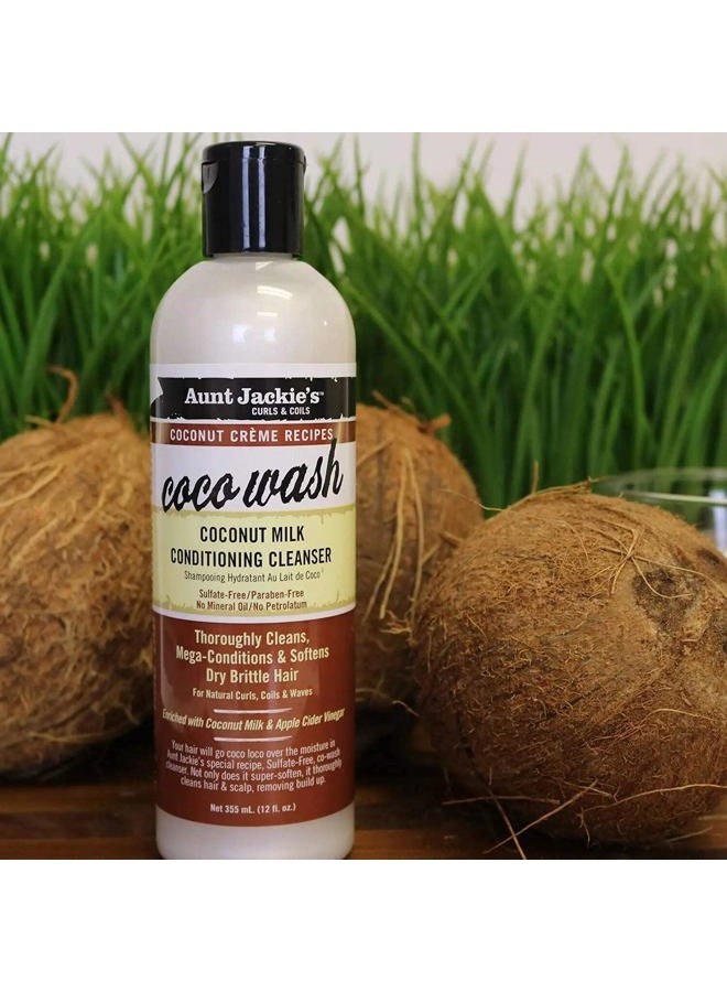 Aunt Jackie's Coconut Coco Wash Coconut Milk Conditioning Cleanser, 12 Oz - Image 5