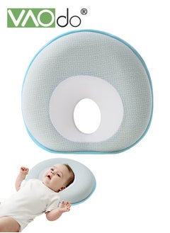 VAOdo Memory Cotton Children's Pillow Cartoon Bear Shaped Pillow Soft and Comfortable Children's Pillow for Sleeping Easy to Carry Children's Pillow Blue  - Image 1