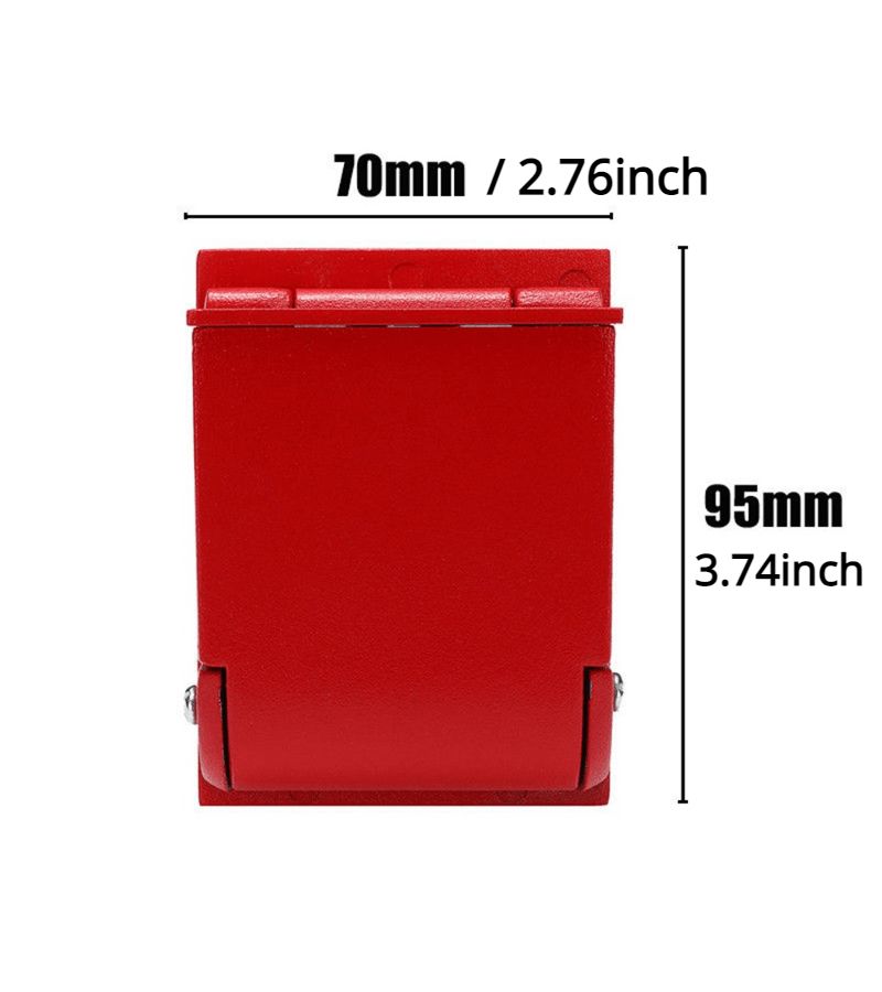 Red Wall Mount Aluminum Ashtray Holder 95x70mm Outdoor Smoking - Image 3