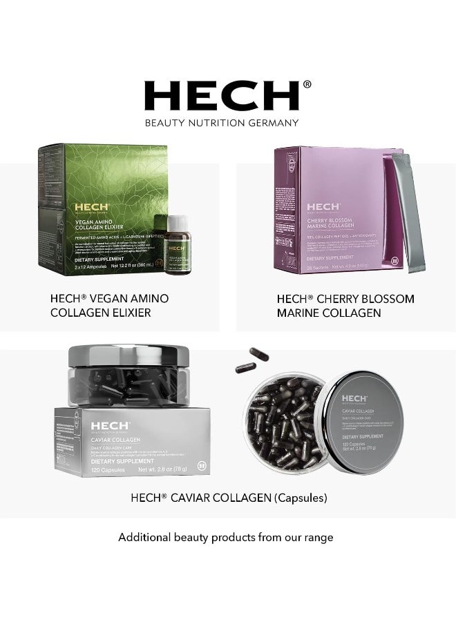 HECH - Caviar Collagen Ruby Elixier - Beauty Supplement With 11,000 Mg Marine And Caviar Collagen Peptides, Polyphenols And Complex Of 9 Bioactive Vita-Mineral Nutrients - Image 1