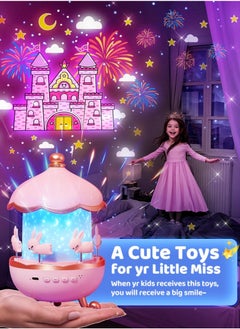 ELTRAZONE Night Light for Kids | 21 Colors + 15 Films + 360° Star Lights for Ceiling Projector | Remote Control + 10 Music Star Projector for Kids | Cute Night Light Projector for Girls Age 1-9  - Image 2