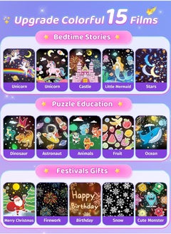 ELTRAZONE Night Light for Kids | 21 Colors + 15 Films + 360° Star Lights for Ceiling Projector | Remote Control + 10 Music Star Projector for Kids | Cute Night Light Projector for Girls Age 1-9  - Image 4