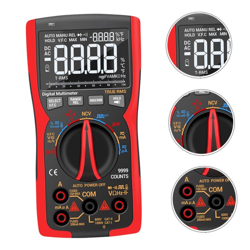 Portable Digital Multimeter with LCD Backlight High Precision Electrical Tester - Image 5