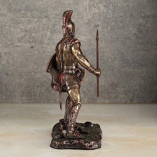 Veronese Design Achilles Rage Trojan War Hero Achilleus Holding Spear and Shield Statue - Image 4