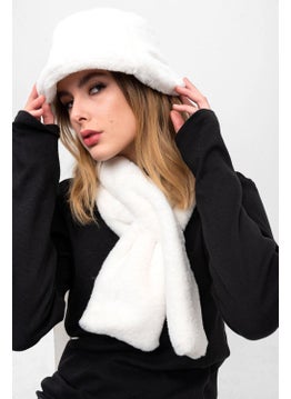 Saria Moda Saria Fashion Women 2 Piece Set Plush Bucket Hat Neck Scarf  - Image 1