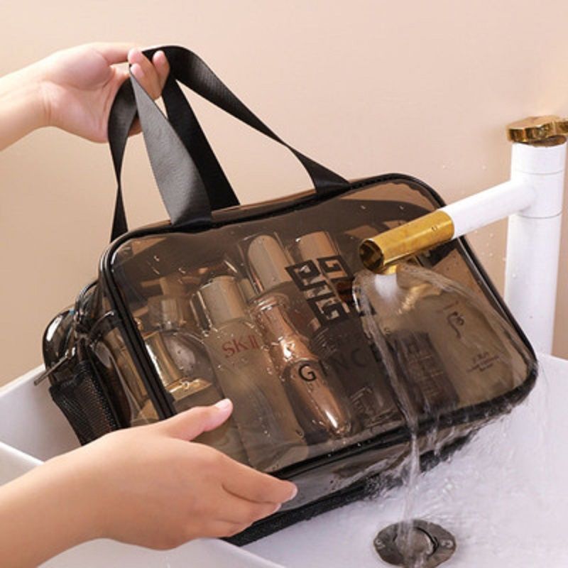Large Capacity PVC Wet & Dry Separation Cosmetic Toiletry Bag - Travel Waterproof - Image 3