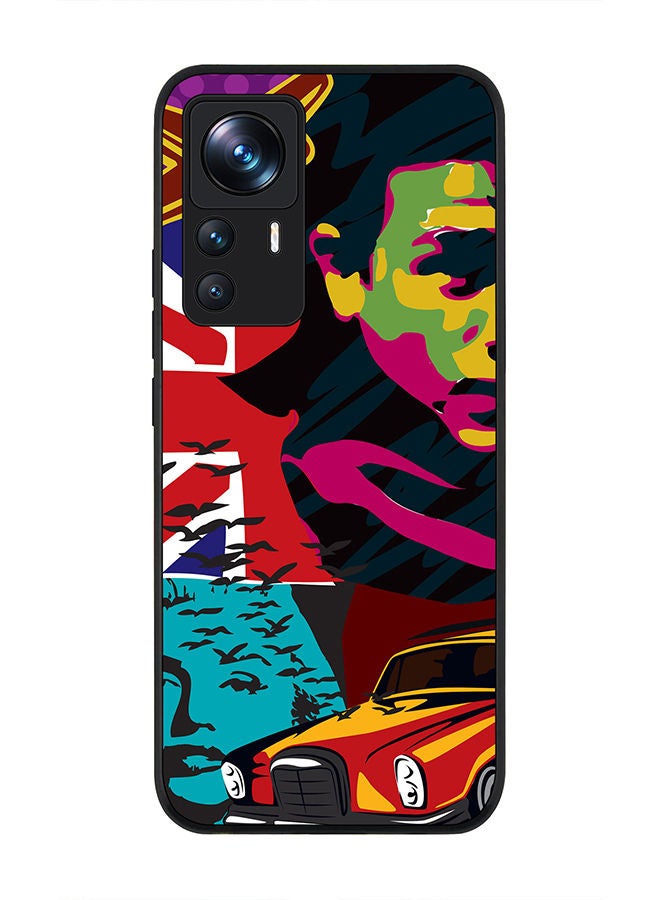 Stylizedd Rugged Black edge case for Xiaomi 12T/12T Pro Slim fit Soft Case Flexible Rubber Edges Anti Drop TPU Gel Thin Cover - Retro Spy - Image 1