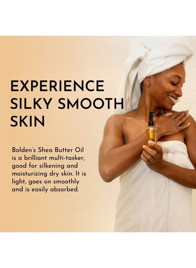 bolden SHEA OIL with Vitamin E | 100% Natural | Unparalleled Moisture & Radiance for Skin & Hair | UNSCENTED | 3.4 fl oz - Image 2