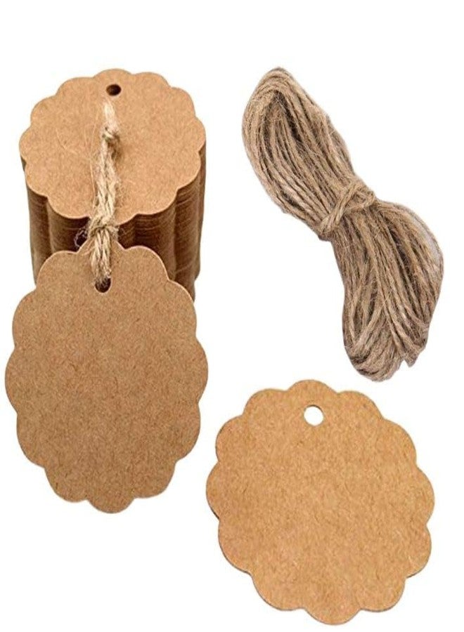 CVANU 300pcs Brown Kraft Paper Writable Tags for Blessing Writing, Thanksgiving, Gift Tags Size(2.4inch X 2.3inch)_c1 - Image 1
