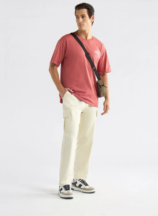 Splash FAV Printed T-shirt with Round Neck and Short Sleeves