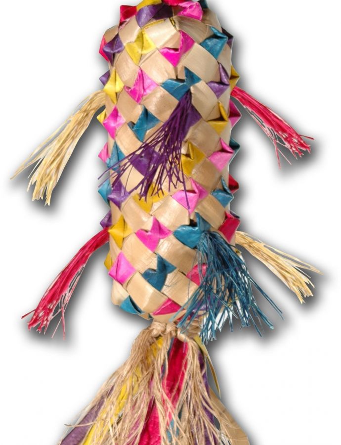 Planet Pleasures Spiked Pinata Small 7" Natural Bird Toy