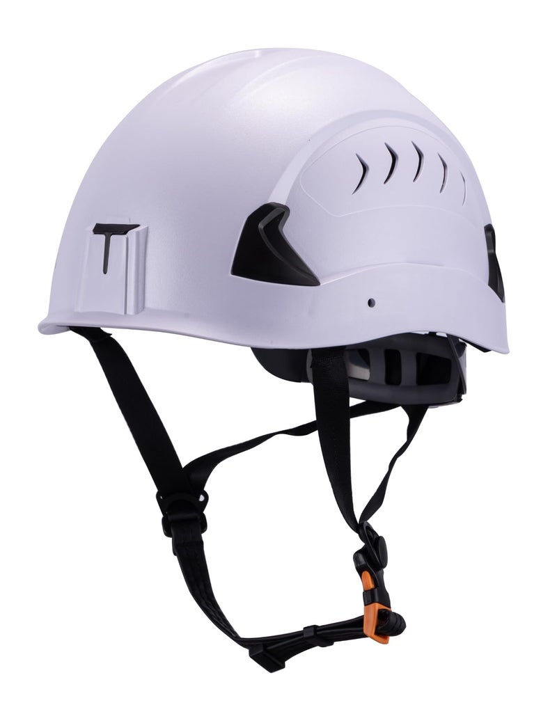 Land Helmets Frontier Type 2 Class C Vented Safety Helmet - ANSI/ISEA Z89.1 Type II OSHA Compliant Hard Hat. Used in Construction, Arbor, and Industrial Work. (White) - Image 1